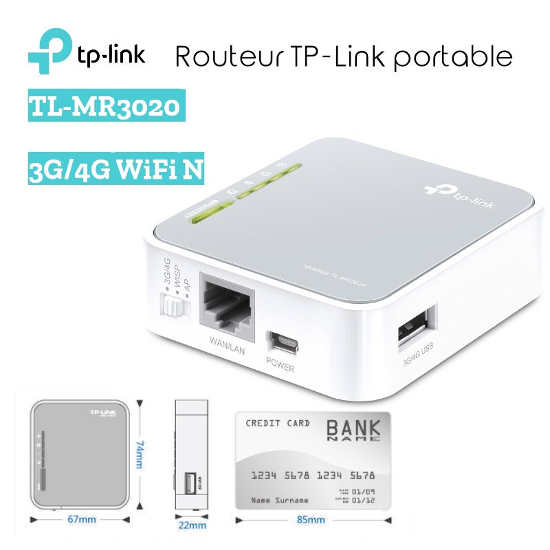 Routeur TP-Link portable TL-MR3020 3G 4G WiFi N image #01